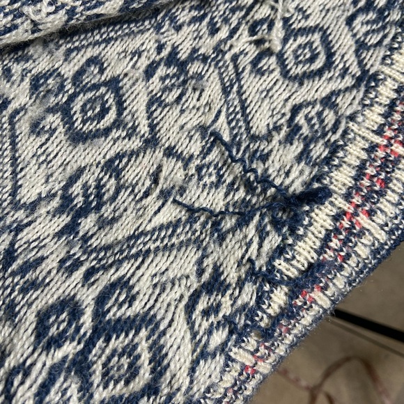 DALE OF NORWAY Wool Blue & White Knit Cardigan - Picture 8 of 9